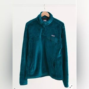 Vintage Patagonia Dark Teal Fleece Sweatshirt